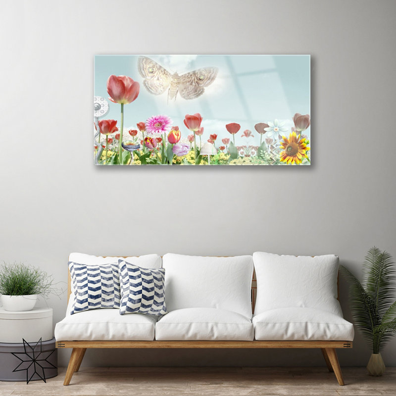 Nature Flowers - Unframed Photograph on Glass