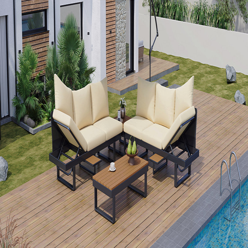 Ensemble de conversation pour canapé modulaire d'extérieur
