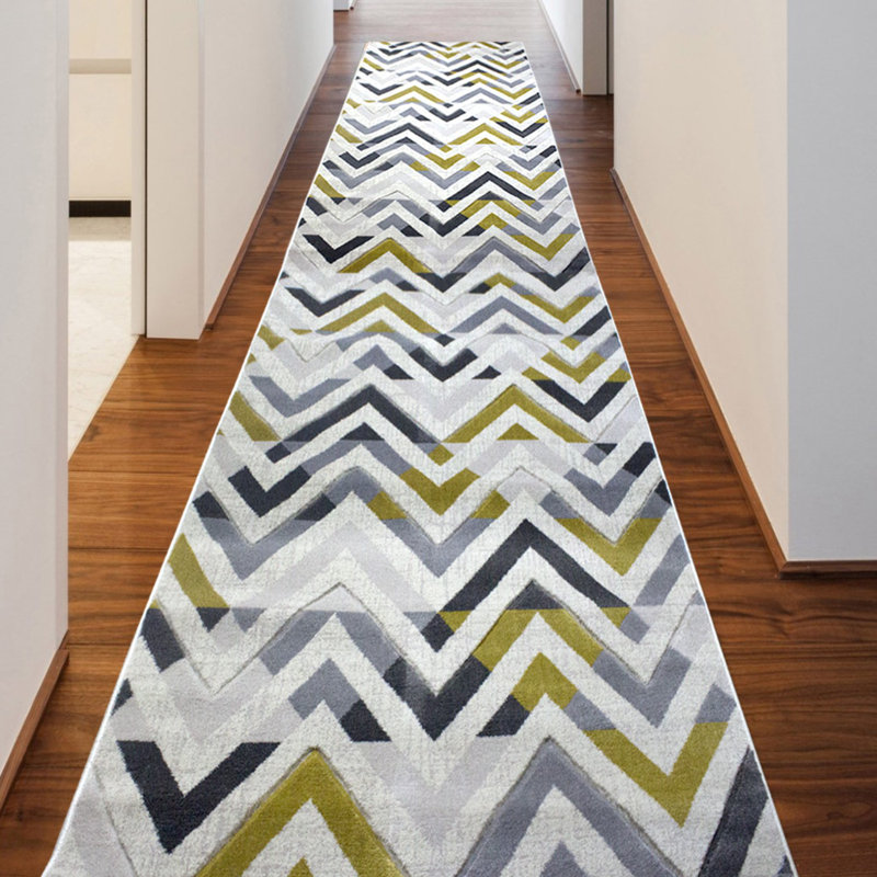 Masonboro Flatweave Grey/Beige/Yellow Rug, Runner 100 x 500cm