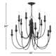Bilton 14 Light Metal Dimmable Chandelier