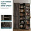 Armoire de rangement de 72 po de hauteur, garde-manger avec tablettes réglables-1020552462