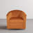 Upholstered Orange Velvet Swivel Barrel Chair-499469535