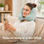 Oreiller de voyage Bluetooth avec haut-parleurs intégrés, oreiller de soutien de cou en forme de U en mousse à mémoire de forme, vert