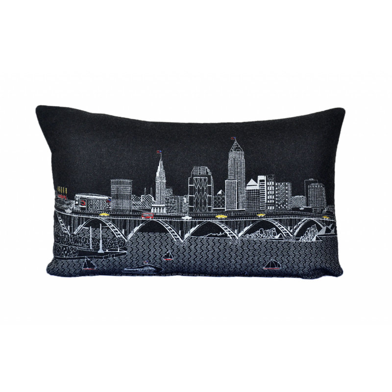 Coussin lombaire 24 po NYC, Noir