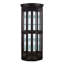 Vitrine de coin lumineuse au fini noyer