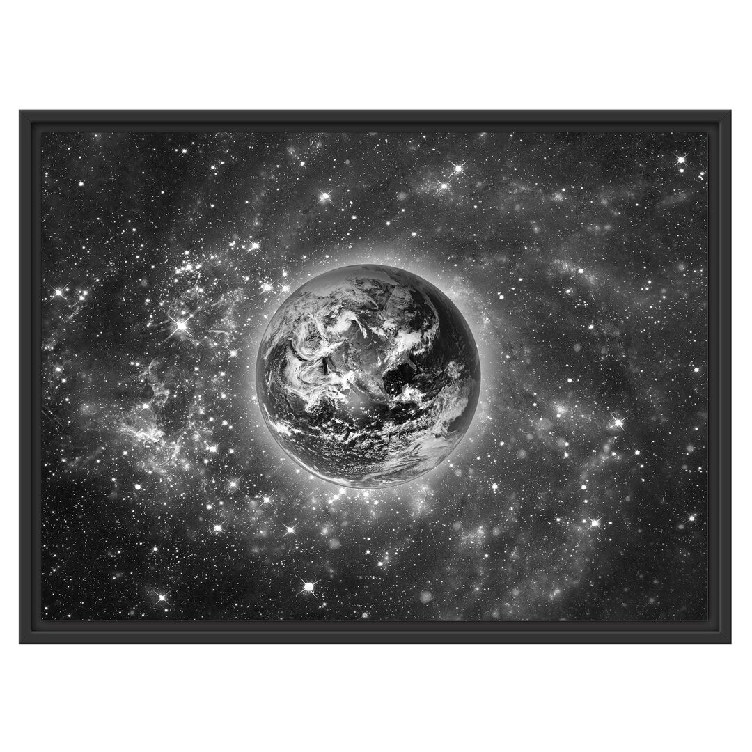 Gerahmtes Wandbild Planet ErdeWeltraum