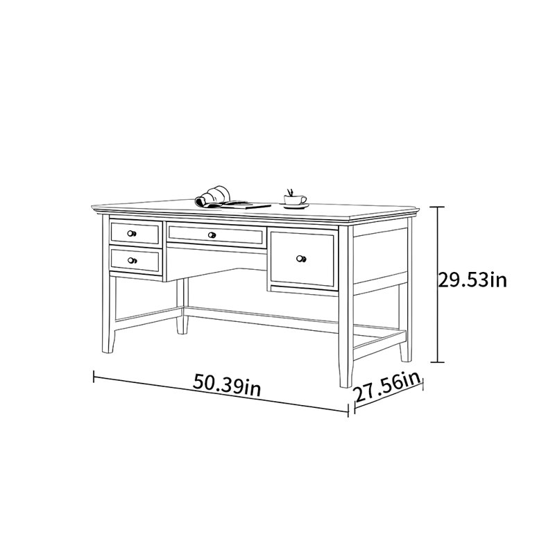 Fredricks, 29.53" H x 50.39" W x 27.56" D
