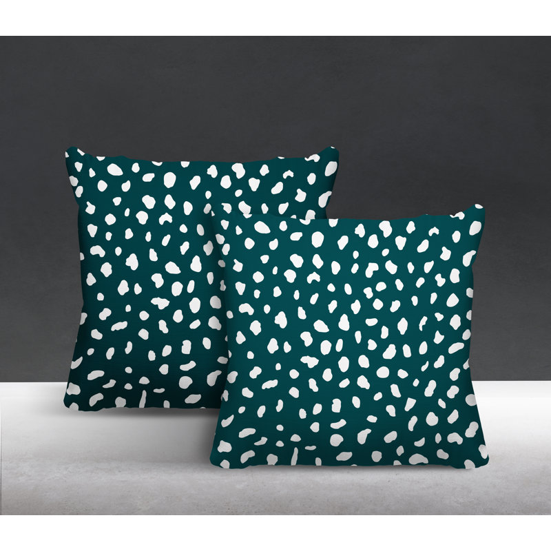 Coussin décoratif intérieur / extérieur, L 19 po x H 19 po, Émeraude