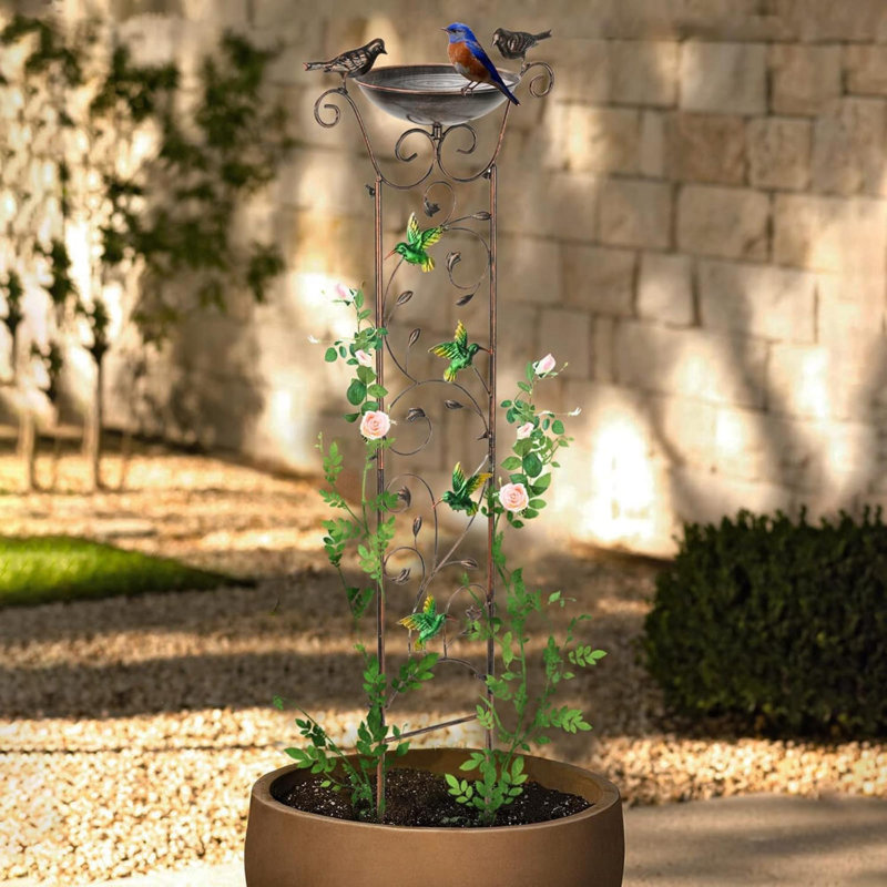 Support pour plante d'oiseaux en métal