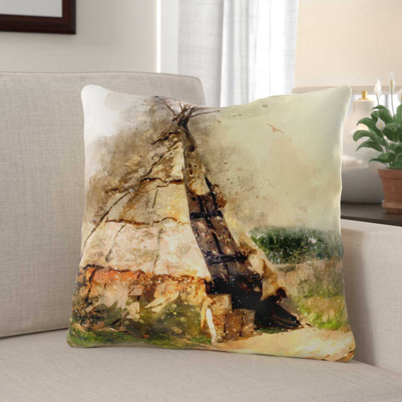 Housse et insert de coussin carré naturel , Microsuède, Intérieur