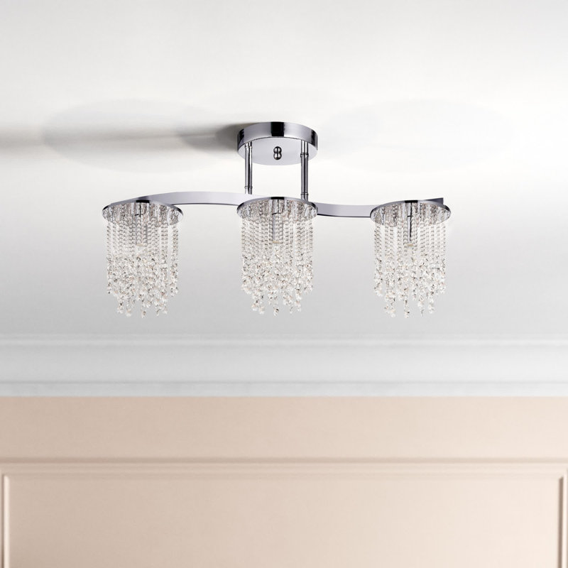 Mailloux Semi Flush Mount, Chrome