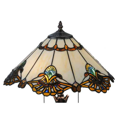 21"H Shell with Jewels Table Lamp