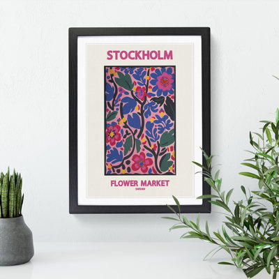 Stockholm Flower Market Exhibition 4 - Single Picture Frame Print on Wood