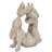 14.5 Inch Resin Adorable Kissing Bunnies Figurine