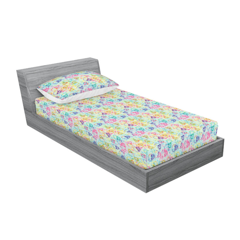 Drap-housse et taie décorative Ambesonne, Ensemble de draps pour lit simple TG avec 1 taie d
