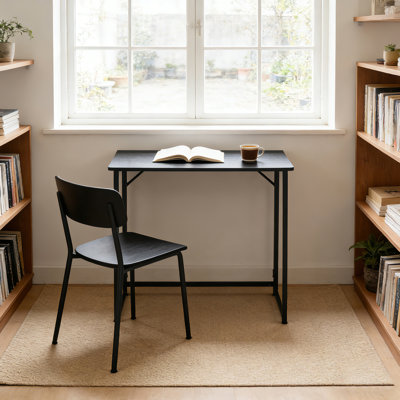 Foldable Home Office Computer Desk, Small Folding Desk For Bedroom, Dorm, Apartment
