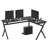 Cassey L-Shaped Metal Base Computer Desk