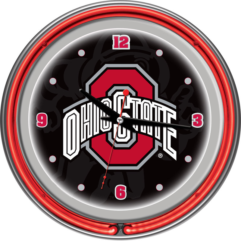 Horloge murale 14 "NCAA, Université de l'état de l'Ohio - Faded Brutus