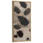 Encre à taches organiques sur fond quadrillé doux - grande impression sur toile encadrée pour chambre principale-277739333-277739338