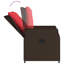  Chaise de patio inclinable, brun, rouge-630435360-630435361
