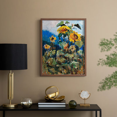 Reproduction florale vintage encadrée CECLX III - bois massif