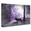 Black Wolf In A Purple Forest In Abstract - Wrapped Canvas-55312460