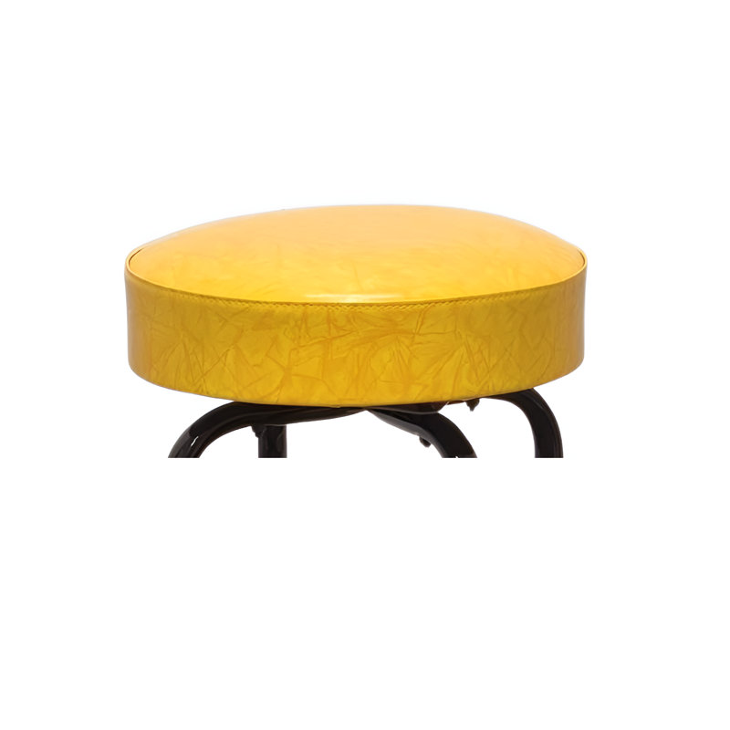 Retro Home Single Ring Swivel Bar Stool, Yellow