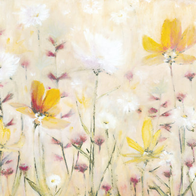 Soft Wildflowers - Wrapped Canvas Painting