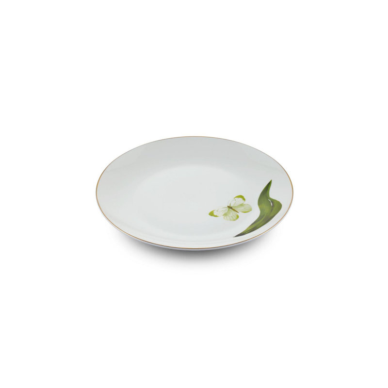 Elegant Dessert Plate Set (6 Pieces), 100% Porcelain, 7.9 x 7.9 x 0.8 inches | Dishwasher Safe, Perfect for Cakes, Pastries & Appetizers | Stylish and Durable Tableware for Entertaining & Everyday Use