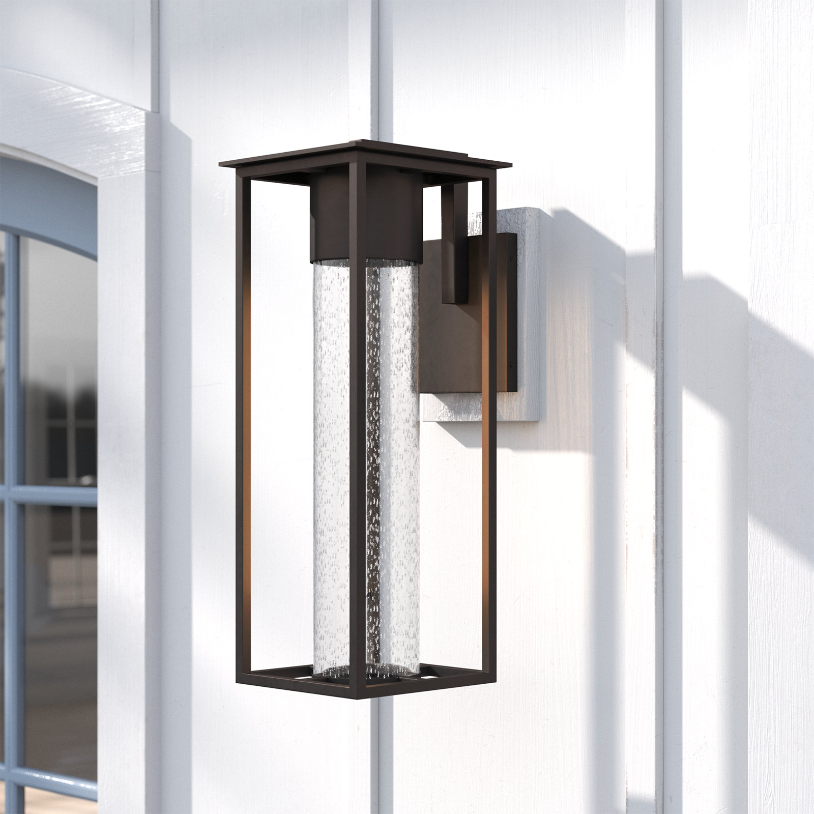 Outdoor Wall Lantern, Oil Rubbed Bronze, 21.5" H x 8" W x 10" D