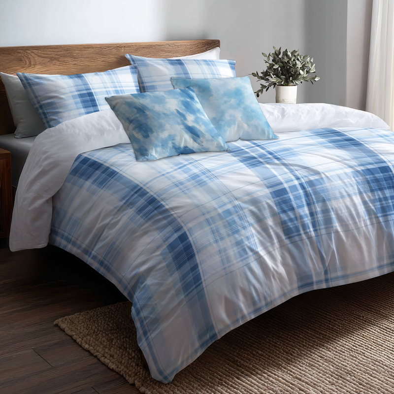 Ensemble de literie 5 pièces Coastal, Housse de couette très grand + 4 pièces supplém