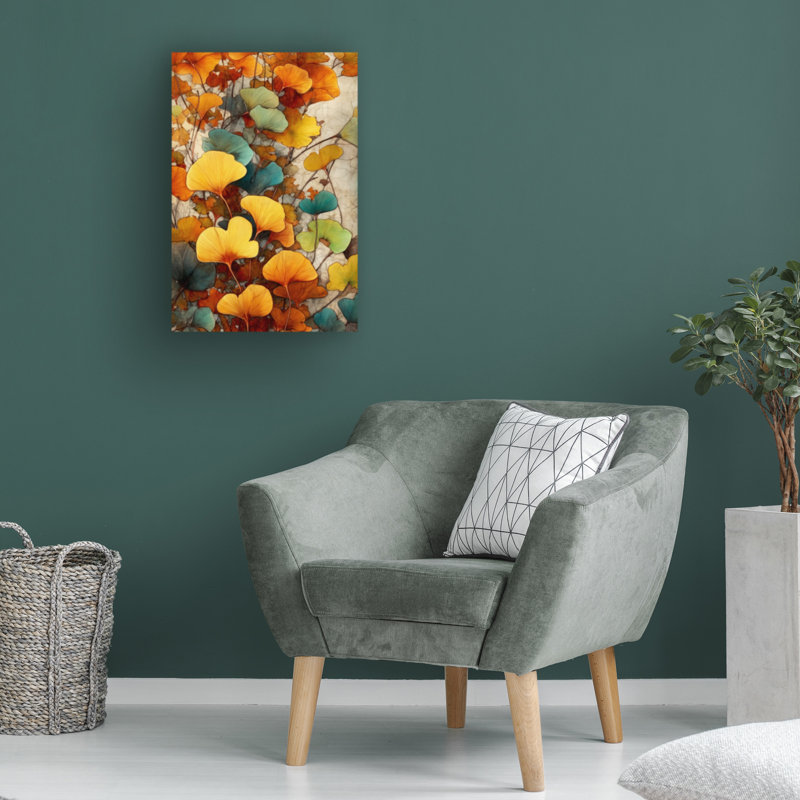 Feuilles de bolognaise, bolognaise, Justyna, Jaszke, Ginko, Biloba, H 30 po x l 47 po
