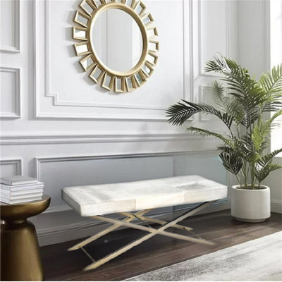 Najibah Cowhide Bench