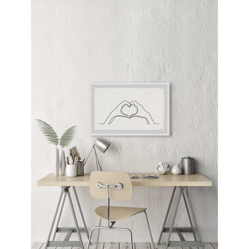 Hand Heart - Single Picture Frame Print, 41cm H x 61cm W x 3.81cm D