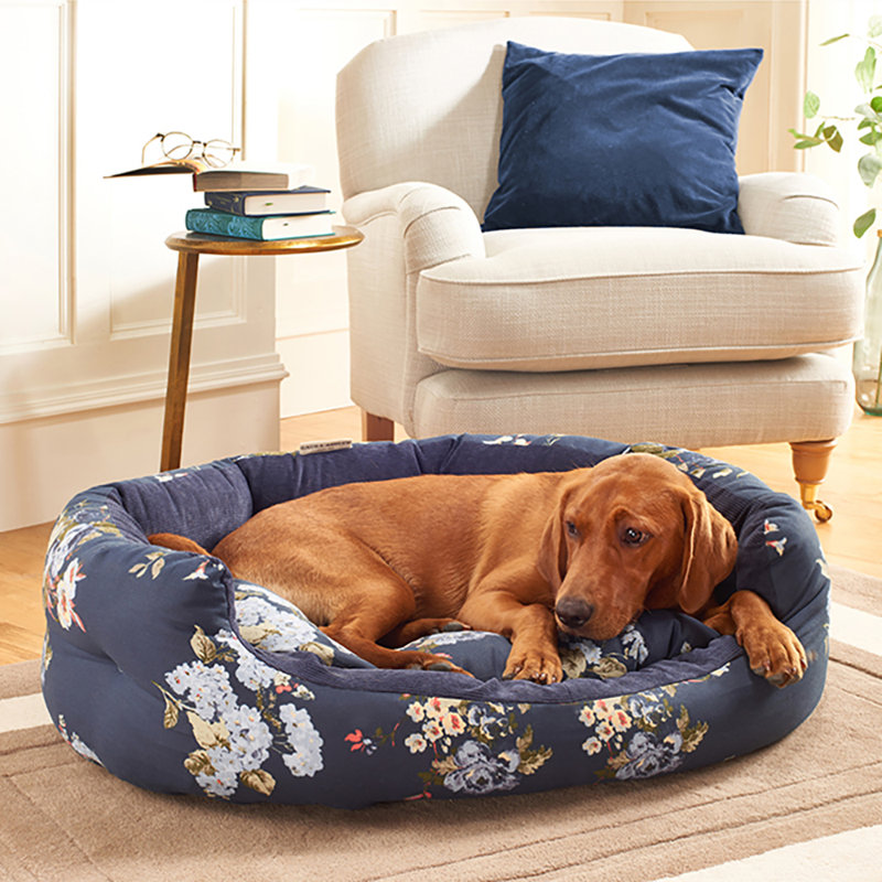 Floral Cotton Pet Bed, Large (38cm H x 102cm W x 86cm D)