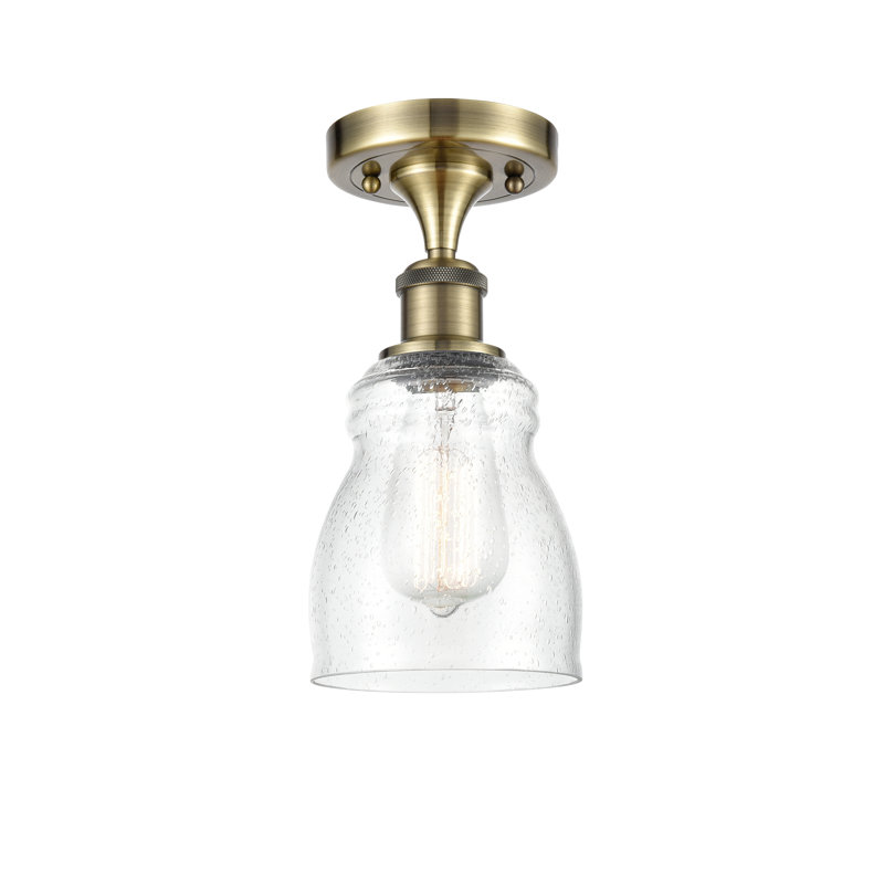 Heide Glass Semi Flush Mount, No Bulb Included, Seedy