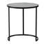 Ensemble de 2 tables de bout rondes, tables d'appoint empilables avec structure en métal robuste pour les petits espaces, le salon et le bureau
