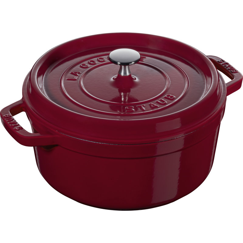 Cocotte ronde en fonte La Cocotte, Rouge, 4 pte