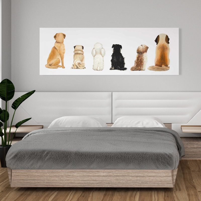 «Man's Best Friend Back View - Toile blanche», décoration intérieure