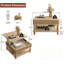 Table basse carrée à plateau relevable avec rangement dissimulé et ouvert-18902253