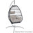 Rutz Resin Wicker Egg Hanging Chair with Cushions