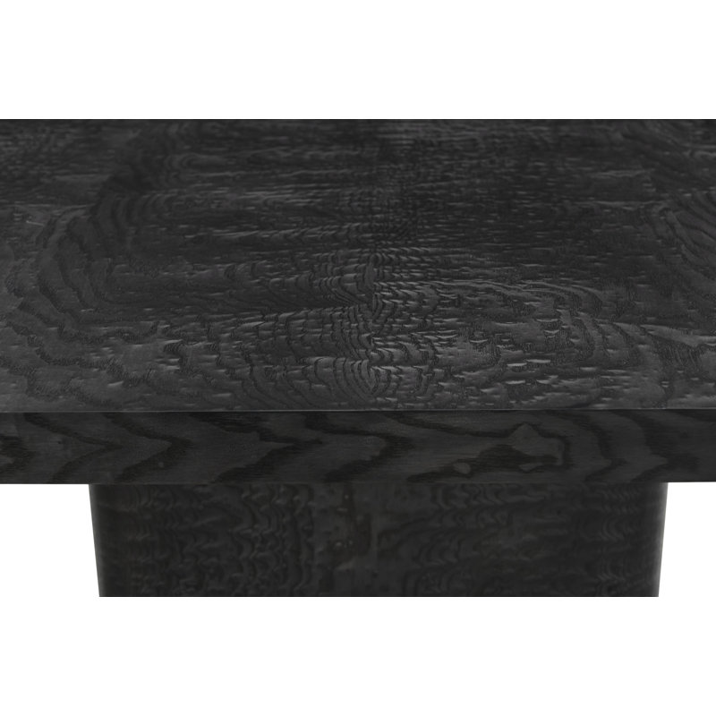 Kesden Solid Wood Dining Table, Silent Black