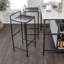 Tabouret de bar à dossier bas en métal noir avec repose-pieds intégré de 29,5 po de hauteur et siège Svelte-909888895
