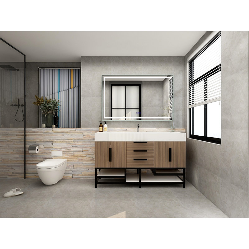 Jessica 60'' Free Standing Single Bathroom Vanity, Wood