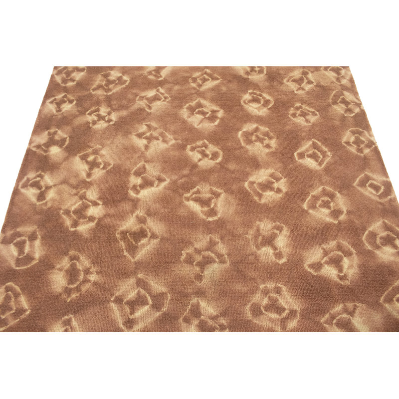 Tapis brun rouille moderne 5X8