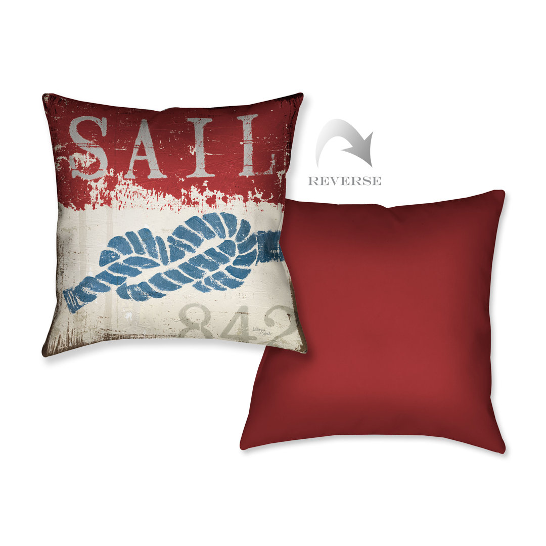 Nautical III Throw Pillow Laural Home