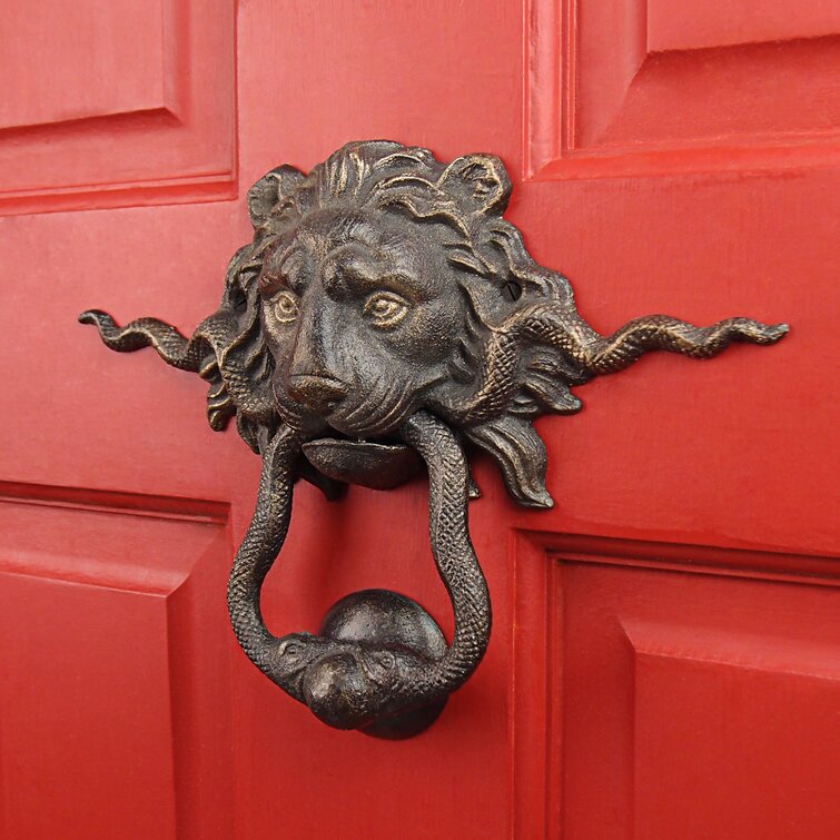 Design Toscano Lion and the Snake Cast Iron Foundry French Royalty  Decorative Door Knocker  Reviews Wayfair