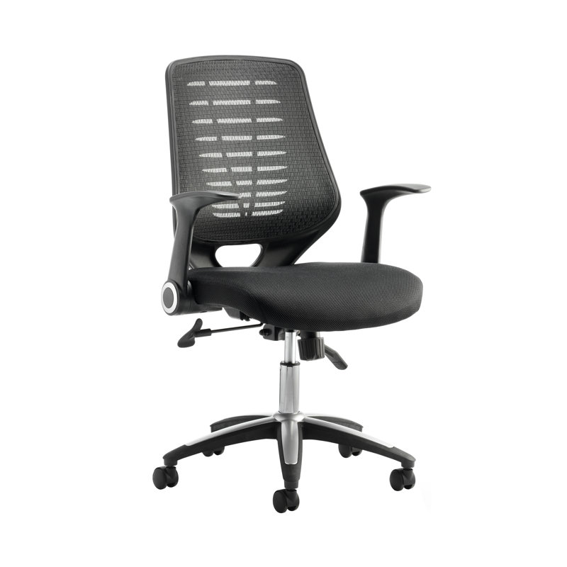 Tarnby Polyester Blend Office Chair, Black