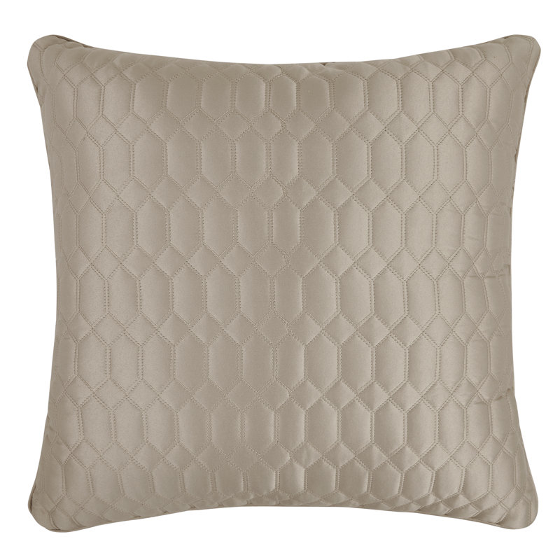 Coussin décoratif carré matelassé 20 po Brilliance, Galet