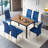 Velvet Dining Chairs Set of 6, Golden Leg-2015567373